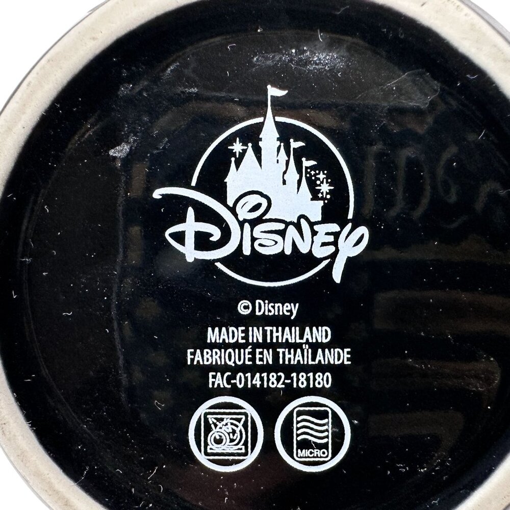Vintage Disney Mickey Mouse Ceramic Mug W/ Spoon‎ Black & White 3D Ears D Handle - Picture 6 of 16